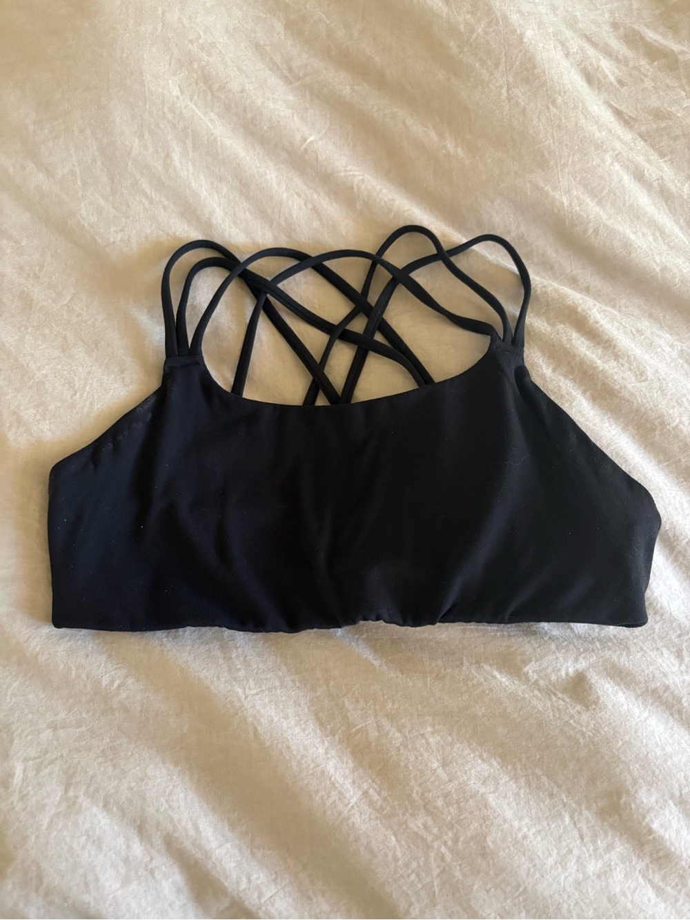 Athleta Black Sports Bra with Crisscross Back